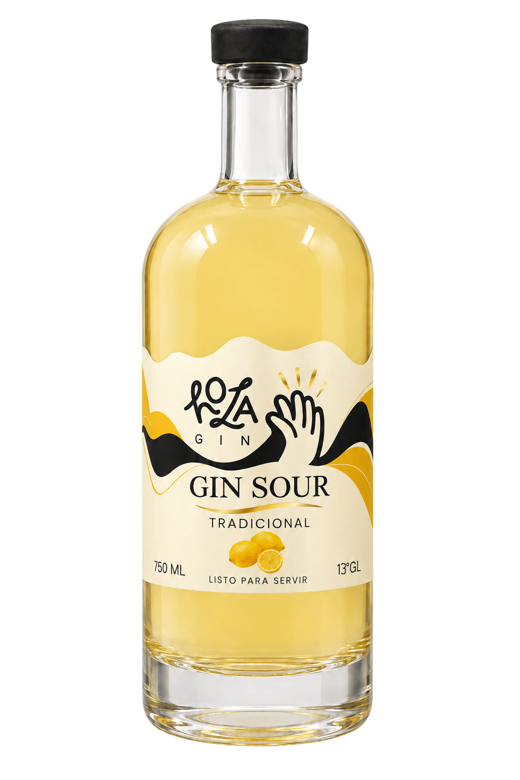 Botella de HolaGin® Gin Sour Tradicional, 750 ml