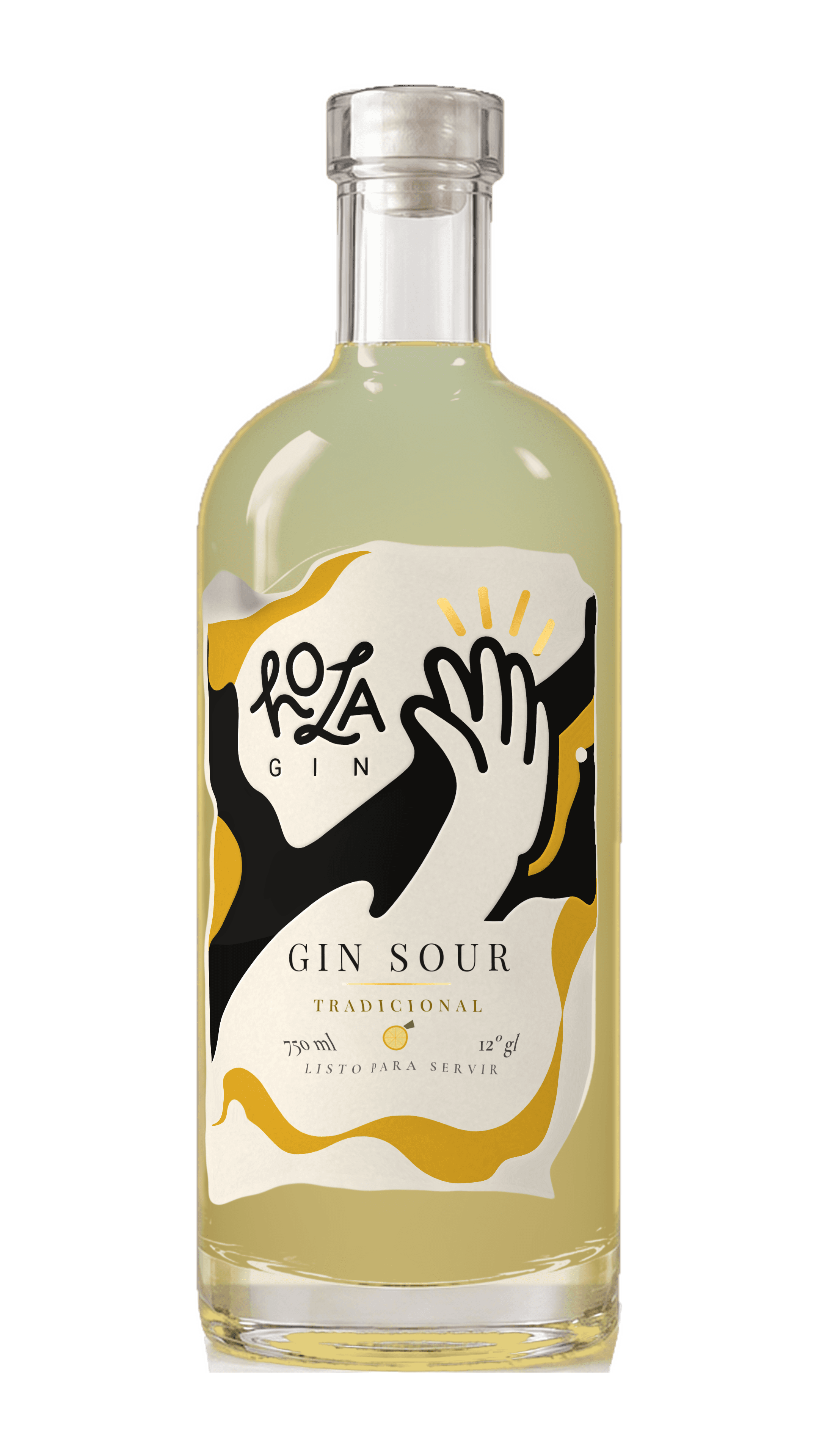 Botella de HolaGin® Gin Sour Tradicional, 750 ml
